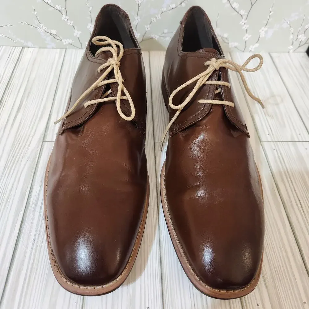 Steve Madden P-Ender Brown Leather Upper Oxford‎ Dress Shoes Men's 13